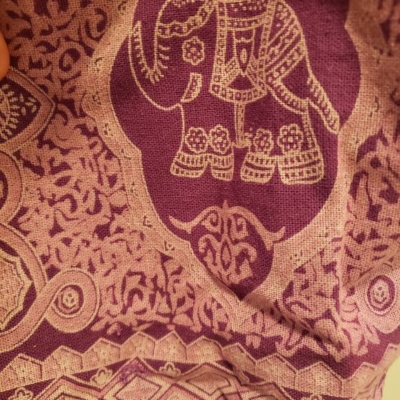 Purple Elephant shoulder bag handmade in Thailand - Picture 2 of 6